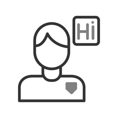 Çevirmen basit simge, vektör illüstrasyonu