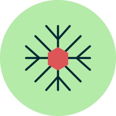 Kar Tanesi simgesinin vektör çizimi