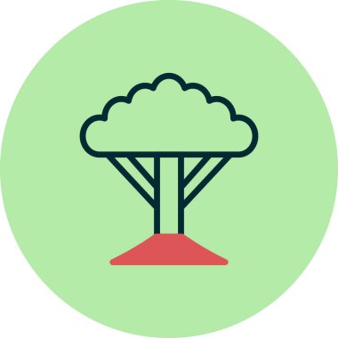 ağaç ağ simgesi, vektör illüstrasyonu