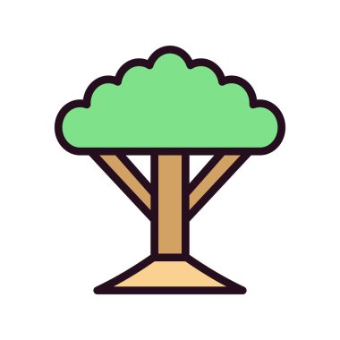 ağaç ağ simgesi, vektör illüstrasyonu