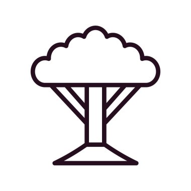 ağaç ağ simgesi, vektör illüstrasyonu