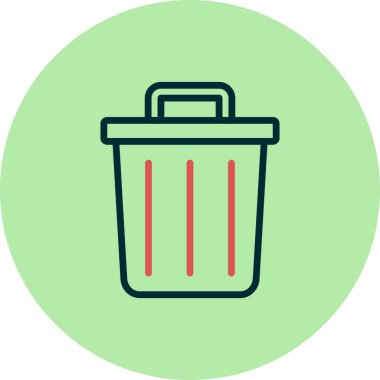 vektör çizim çöp tenekesi