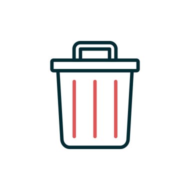 vektör çizim çöp tenekesi