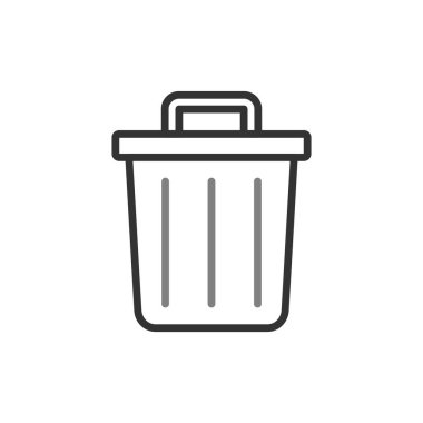 vektör çizim çöp tenekesi