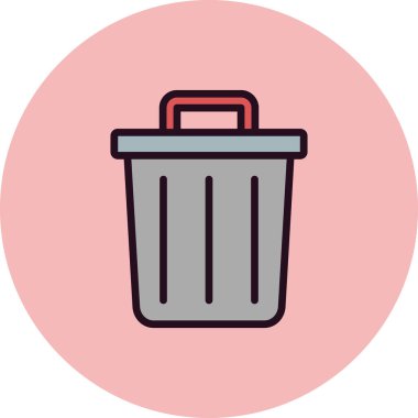 vektör çizim çöp tenekesi