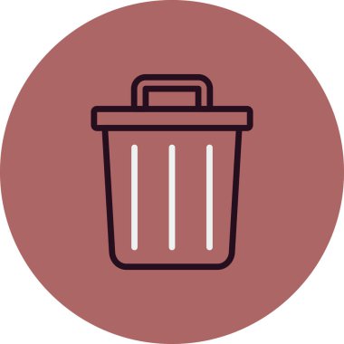 vektör çizim çöp tenekesi