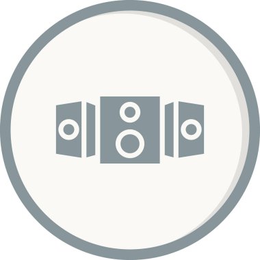 Ses Sistemi basit simgesi, vektör illüstrasyonu