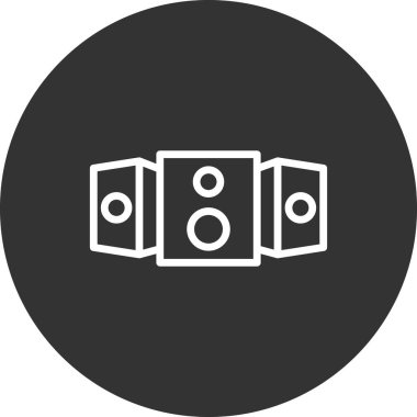 Ses Sistemi basit simgesi, vektör illüstrasyonu