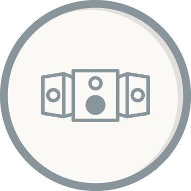 Ses Sistemi basit simgesi, vektör illüstrasyonu