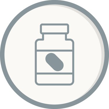 İlaç şişesi simgesinin gösterimi 