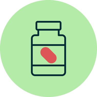 İlaç şişesi simgesinin gösterimi 