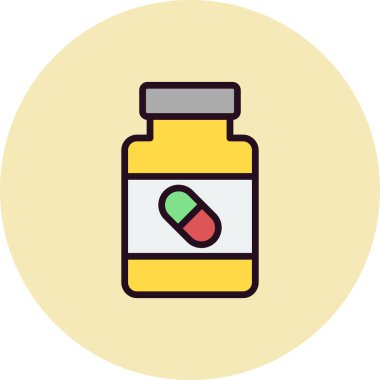 İlaç şişesi simgesinin gösterimi 