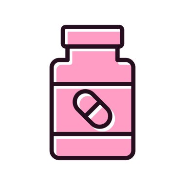 İlaç şişesi simgesinin gösterimi 