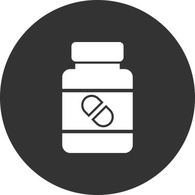 İlaç şişesi simgesinin gösterimi 