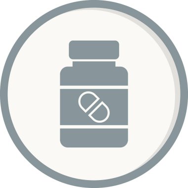 İlaç şişesi simgesinin gösterimi 