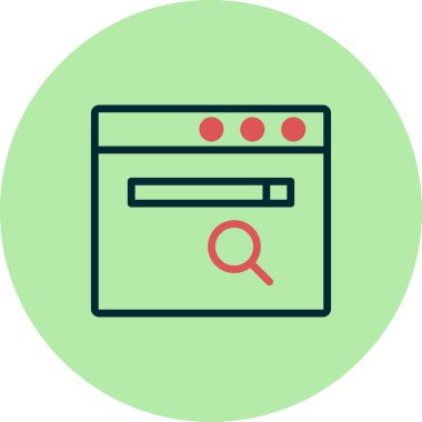 tarayıcı simgesi vektör illüstrasyonu 