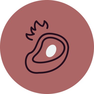 Biftek web simge vektör çizim