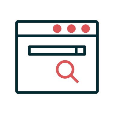 tarayıcı simgesi vektör illüstrasyonu 