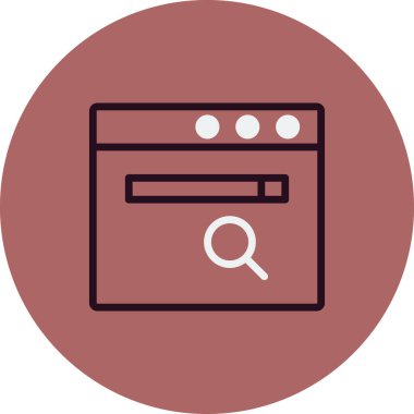 tarayıcı simgesi vektör illüstrasyonu 