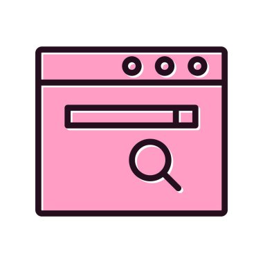 tarayıcı simgesi vektör illüstrasyonu 