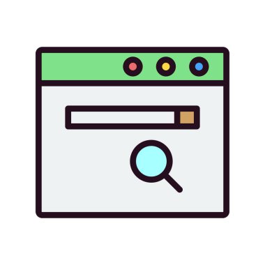 tarayıcı simgesi vektör illüstrasyonu 