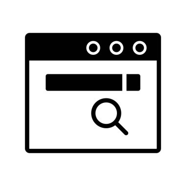 tarayıcı simgesi vektör illüstrasyonu 