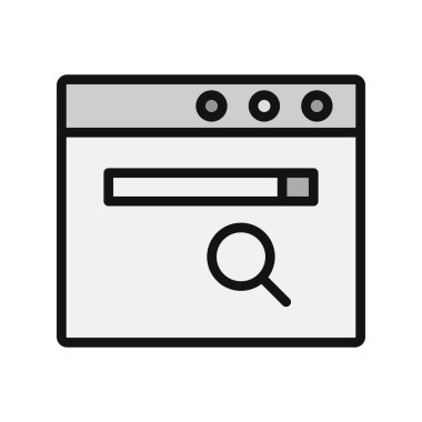 tarayıcı simgesi vektör illüstrasyonu 