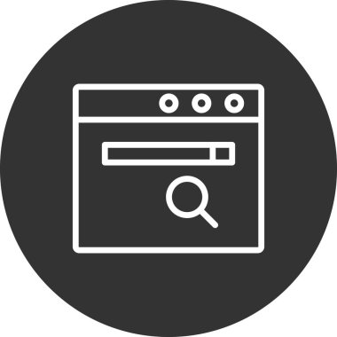 tarayıcı simgesi vektör illüstrasyonu 