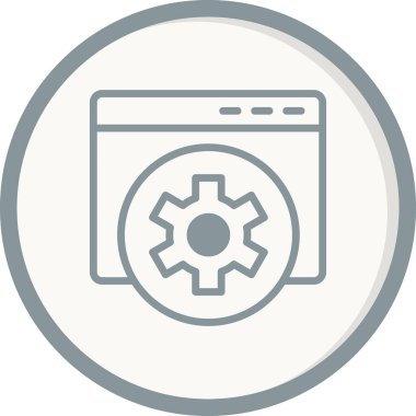 Web İyileştirme Ağı simgesi basit illüstrasyon 