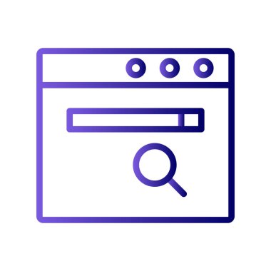 tarayıcı simgesi vektör illüstrasyonu 