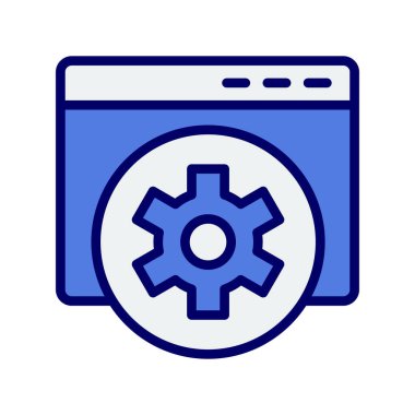 Web İyileştirme Ağı simgesi basit illüstrasyon 