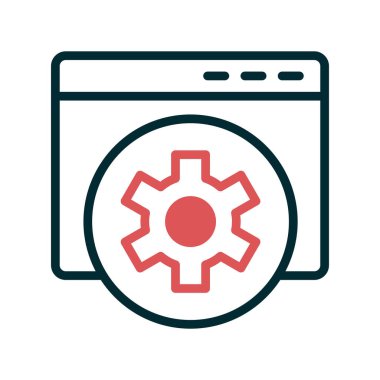 Web İyileştirme Ağı simgesi basit illüstrasyon 