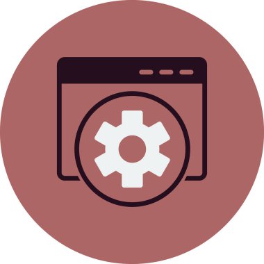 Web İyileştirme Ağı simgesi basit illüstrasyon 