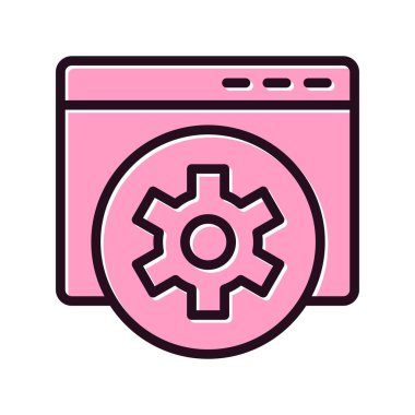 Web İyileştirme Ağı simgesi basit illüstrasyon 