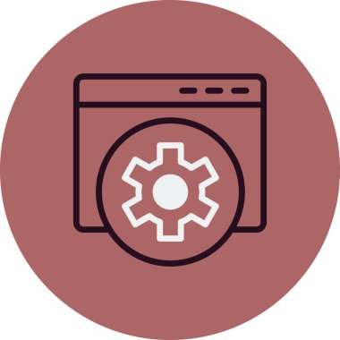 Web İyileştirme Ağı simgesi basit illüstrasyon 