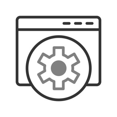 Web İyileştirme Ağı simgesi basit illüstrasyon 