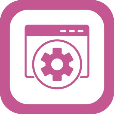 Web İyileştirme Ağı simgesi basit illüstrasyon 