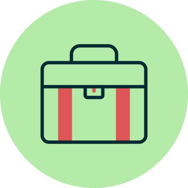 bavul ikonu vektör illüstrasyonu