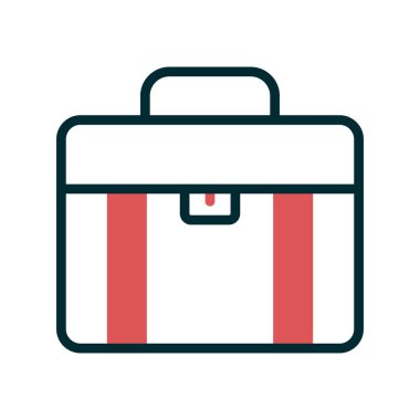 bavul ikonu vektör illüstrasyonu