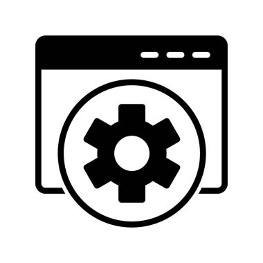 Web İyileştirme Ağı simgesi basit illüstrasyon 