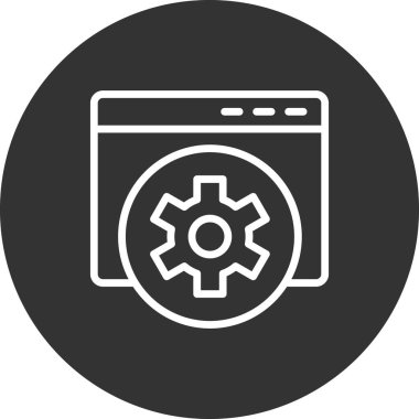 Web İyileştirme Ağı simgesi basit illüstrasyon 