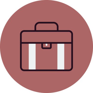 bavul ikonu vektör illüstrasyonu