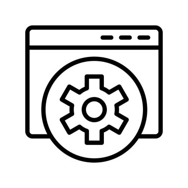 Web İyileştirme Ağı simgesi basit illüstrasyon 