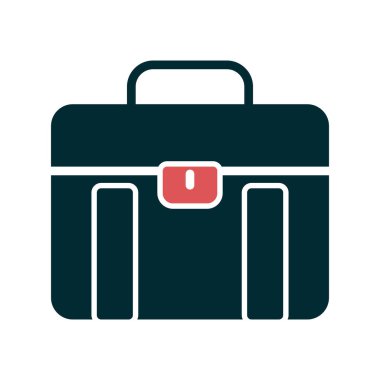 bavul ikonu vektör illüstrasyonu