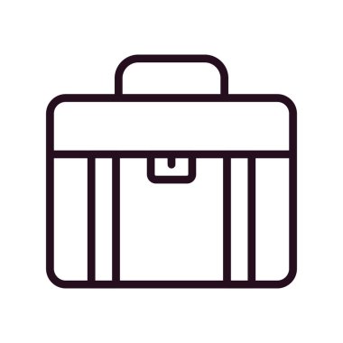 bavul ikonu vektör illüstrasyonu