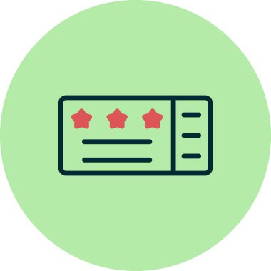 bilet ikonu vektör illüstrasyonu 