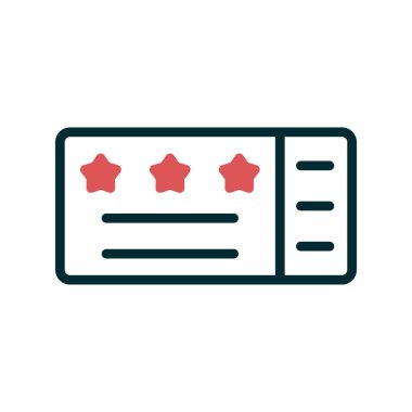 bilet ikonu vektör illüstrasyonu 