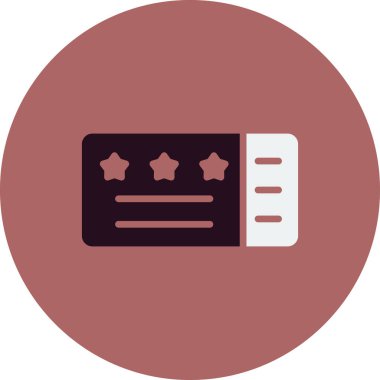 bilet ikonu vektör illüstrasyonu 