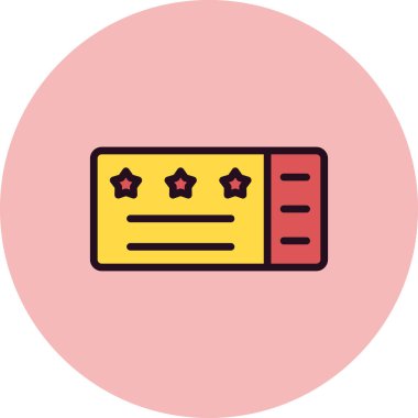 bilet ikonu vektör illüstrasyonu 