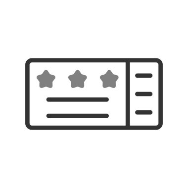 bilet ikonu vektör illüstrasyonu 